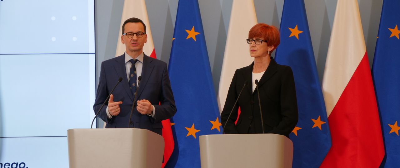 Premier Mateusz Morawiecki i Minister Rodziny Elżbieta Rafalska