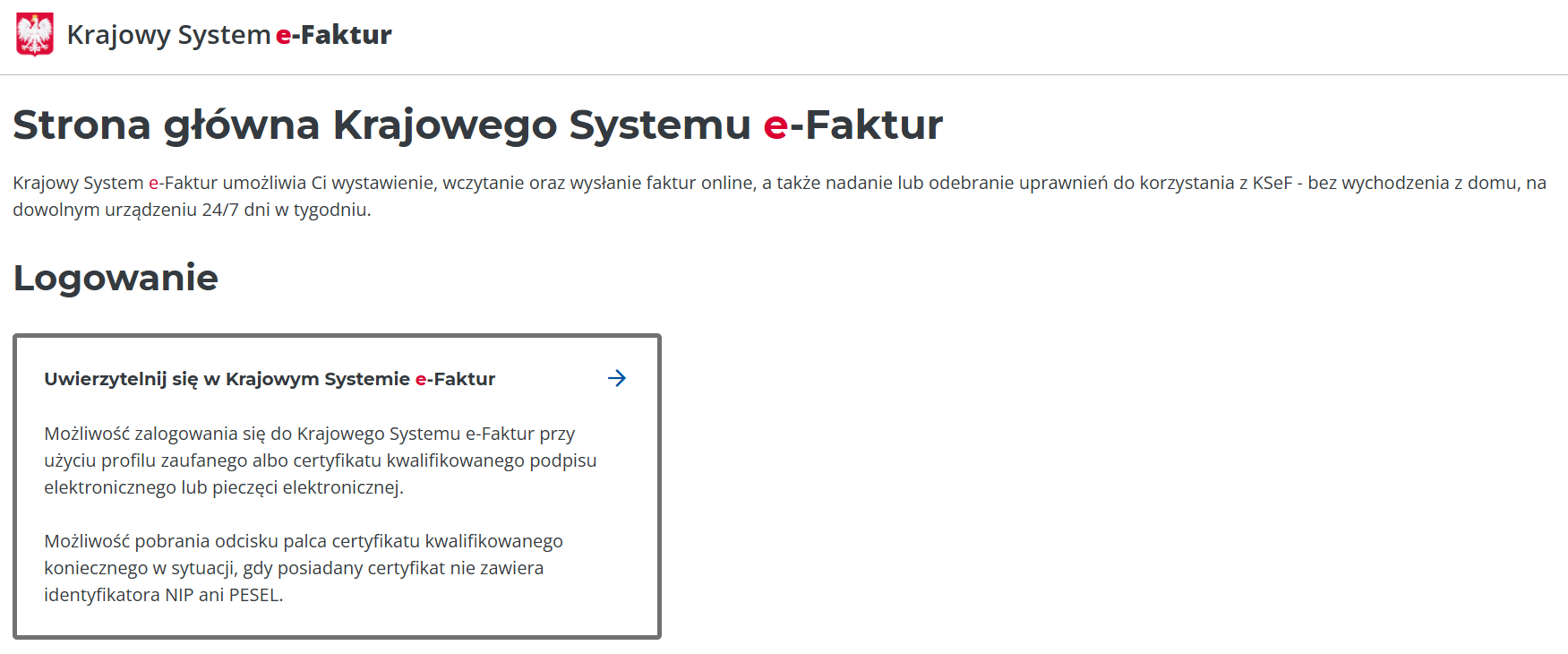 KSeF demo. Jak się zalogować krok po kroku