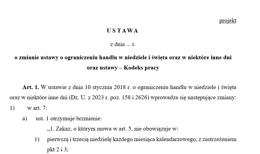 Zakaz handlu w niedziele i święta. Nowe przepisy