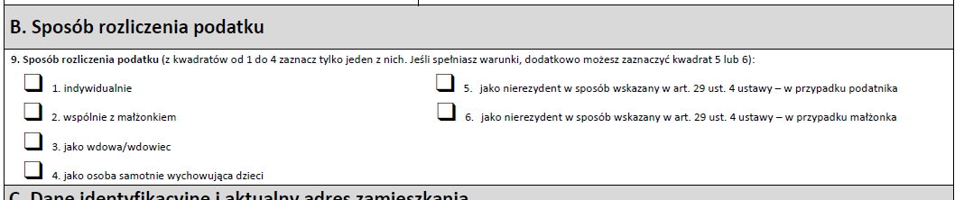 Wspólne rozliczenie w PIT-37
