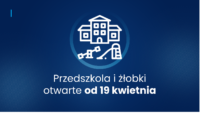 Przedszkola i żłobki otwarte od 19 kwietnia 2021 r.