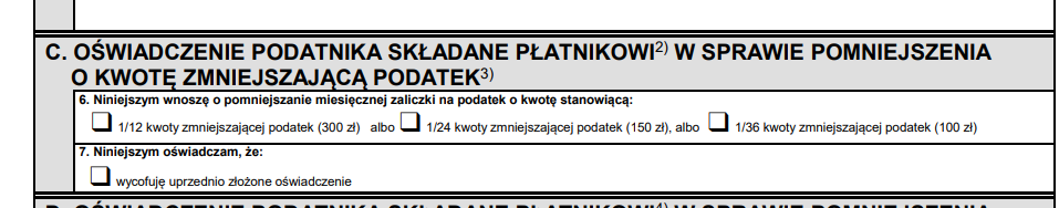 PIT-2 - wzór oświadczenia 2025