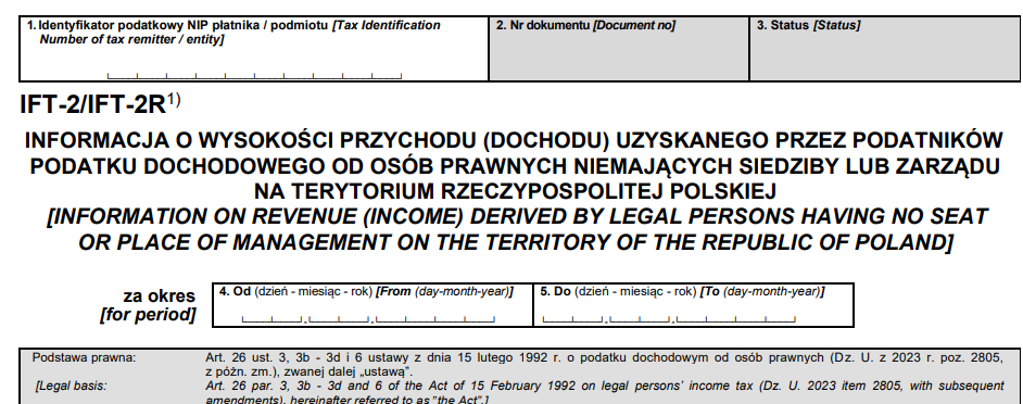 IFT-2/IFT-2R za 2024 rok