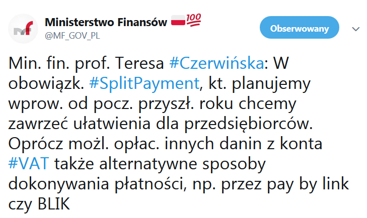 Z konta VAT będzie można płacić Blikiem