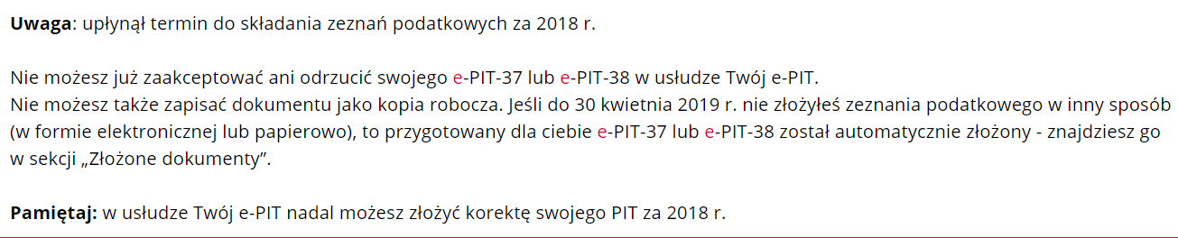 Wszystkie PIT-37 będą udostępnione w usłudze Twój e-PIT ...