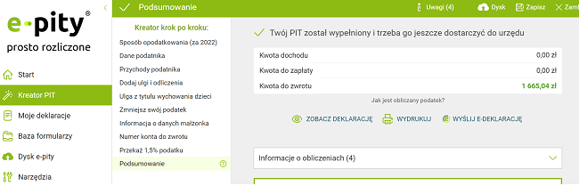 W e-pity.pl zwrot podatku jest wyższy