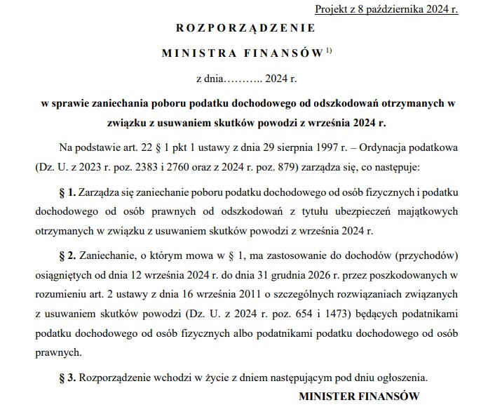 Eksperci alarmują, nie wszystkie odszkodowania dla powodzian zwolnione z podatku