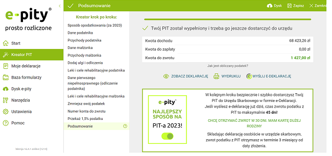 Ponad 1400 zł zwrotu dla emerytów z PIT.