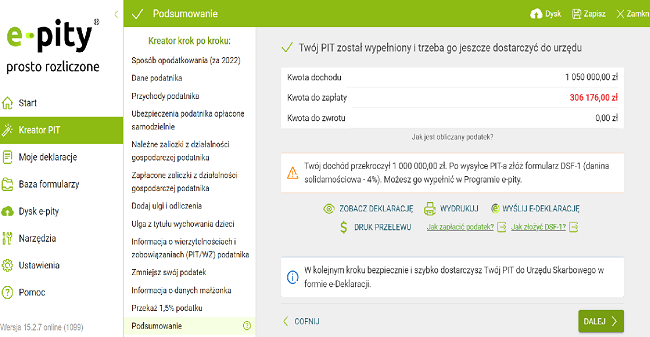 Podatek do zapłaty e-pity