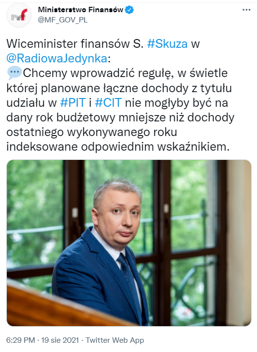 wiceminister finansów Skuza