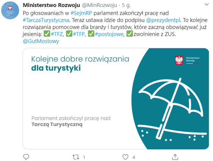 Tarcza Turystyczna uchwalona przez Sejm