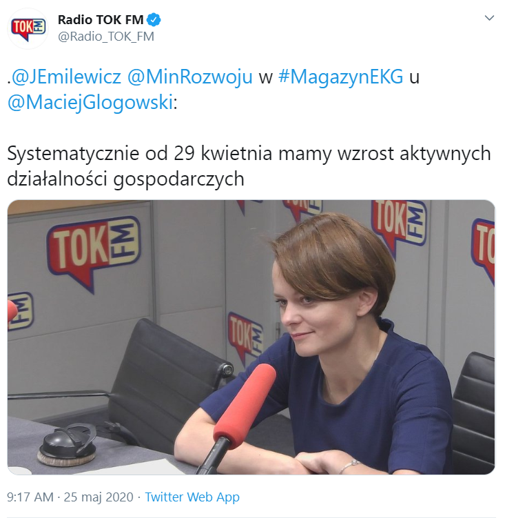 minister emilewicz w radio tokFM