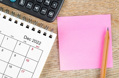 Kalendarium podatkowo-księgowe. Ważne daty w grudniu 2022 r.