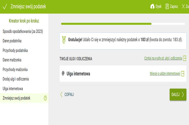 Ulga na Internet w PIT małżonków