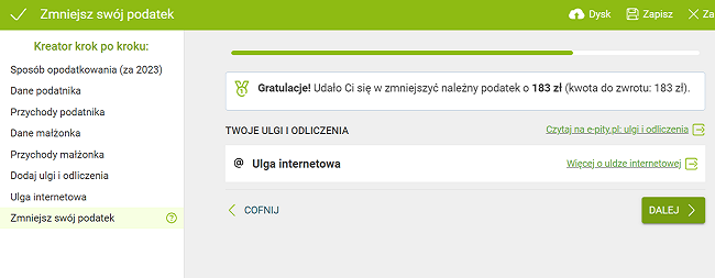 Ulga na Internet w PIT