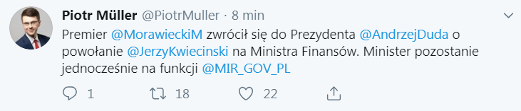 tweet rzecznika rządu