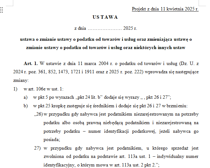 Projekt ustawy KSeF 2.0.