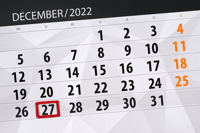 27 grudnia 2022 r. czy to dzień wolny od pracy?