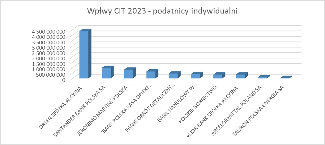 Podatnicy indywidualni - CIT 2023