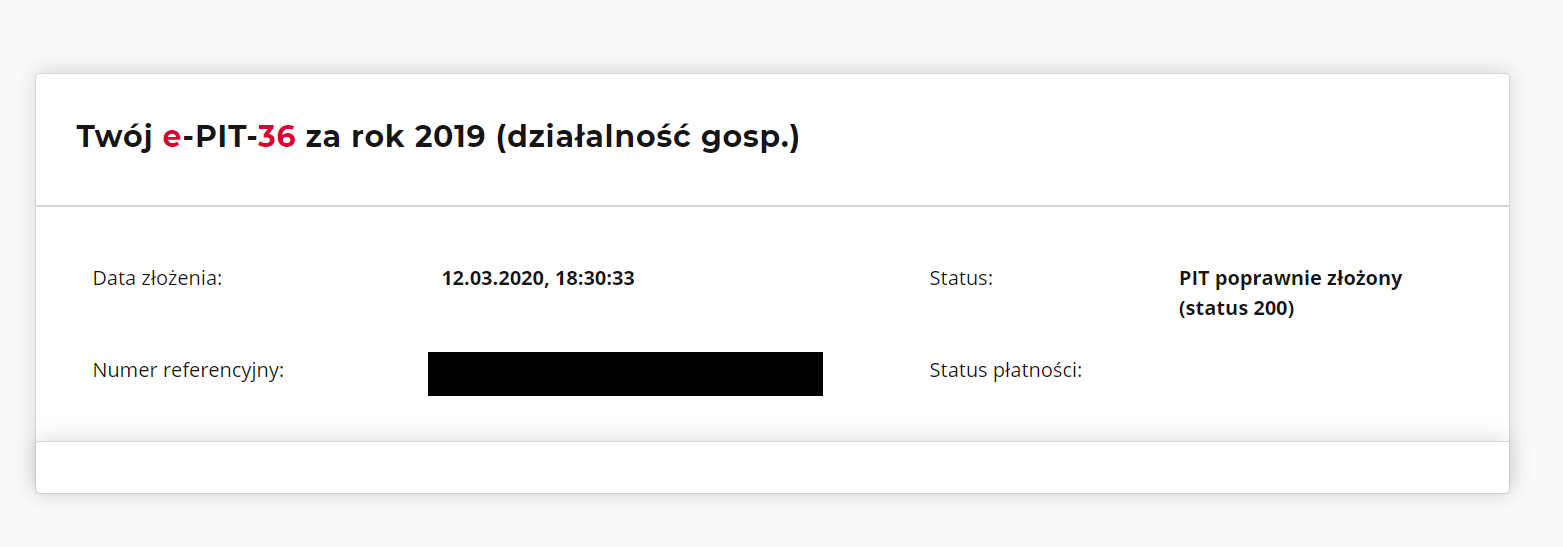 Status wysyłki w Twój e-PIT